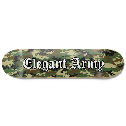 ELEGANT ARMY CAMO SKATEBOARD DECK